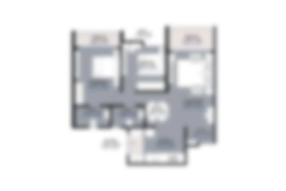 2 BHK Floor Plan